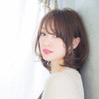 ひし形ミディアム×シースルーバング