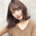 ショコラブラウン/ボブ/ミディアム/くびれヘア/小顔カット