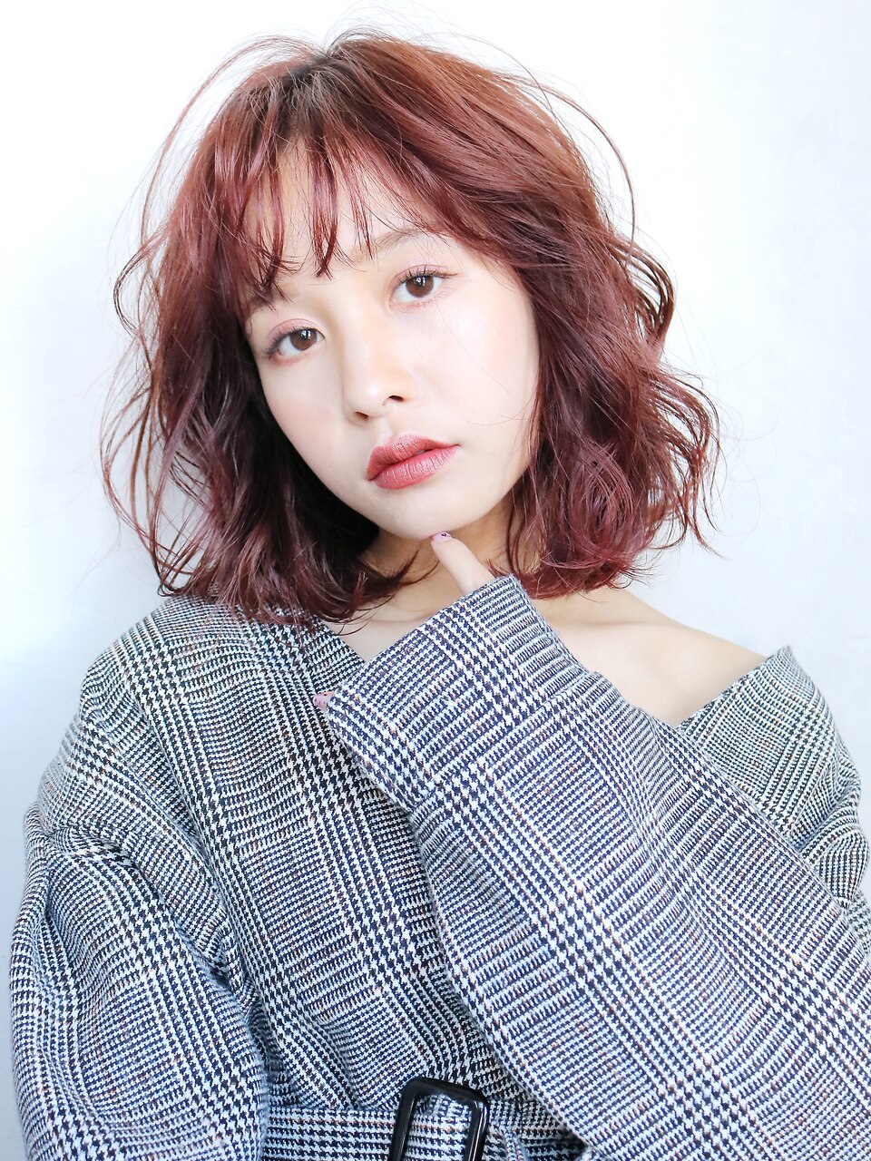ラフカーリーヘアー_外ハネボブアッシュブラウン_26767