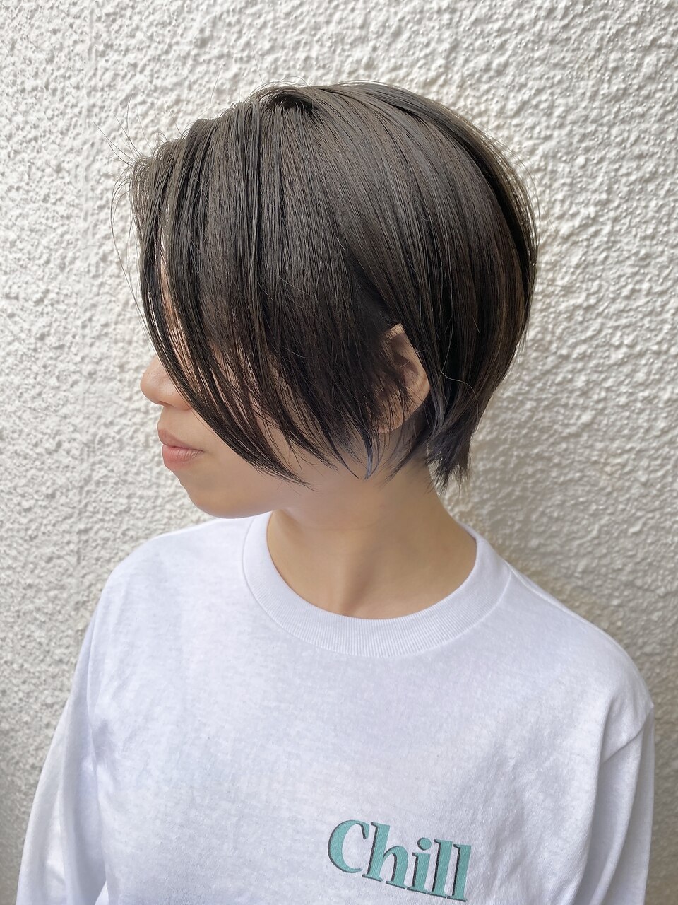 【磯崎真介】シンプルショートでアッシュブラウン！