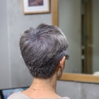 オシャレミセスのシルバーグレージュヘア<HanaWa恵比寿>