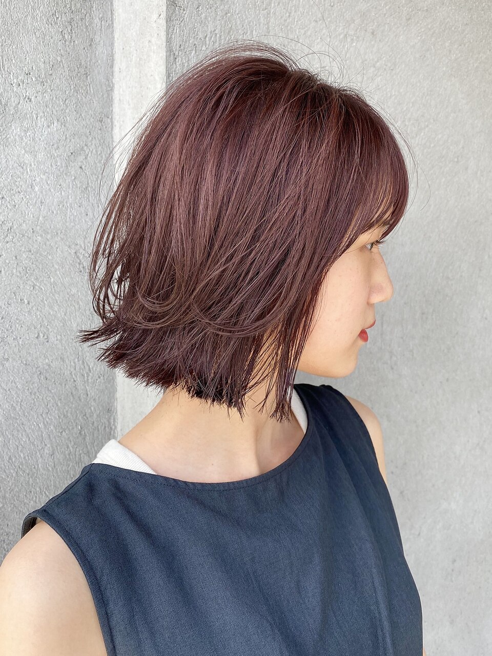 【CALVINA】切りっぱなしボブ×ディープパープル