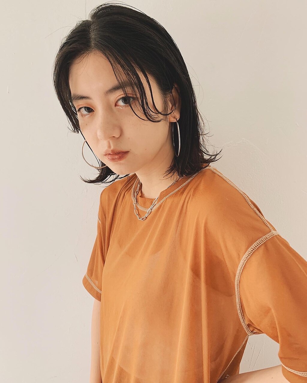 【AO】鷲野一行　大人可愛いセンターパートボブウルフ