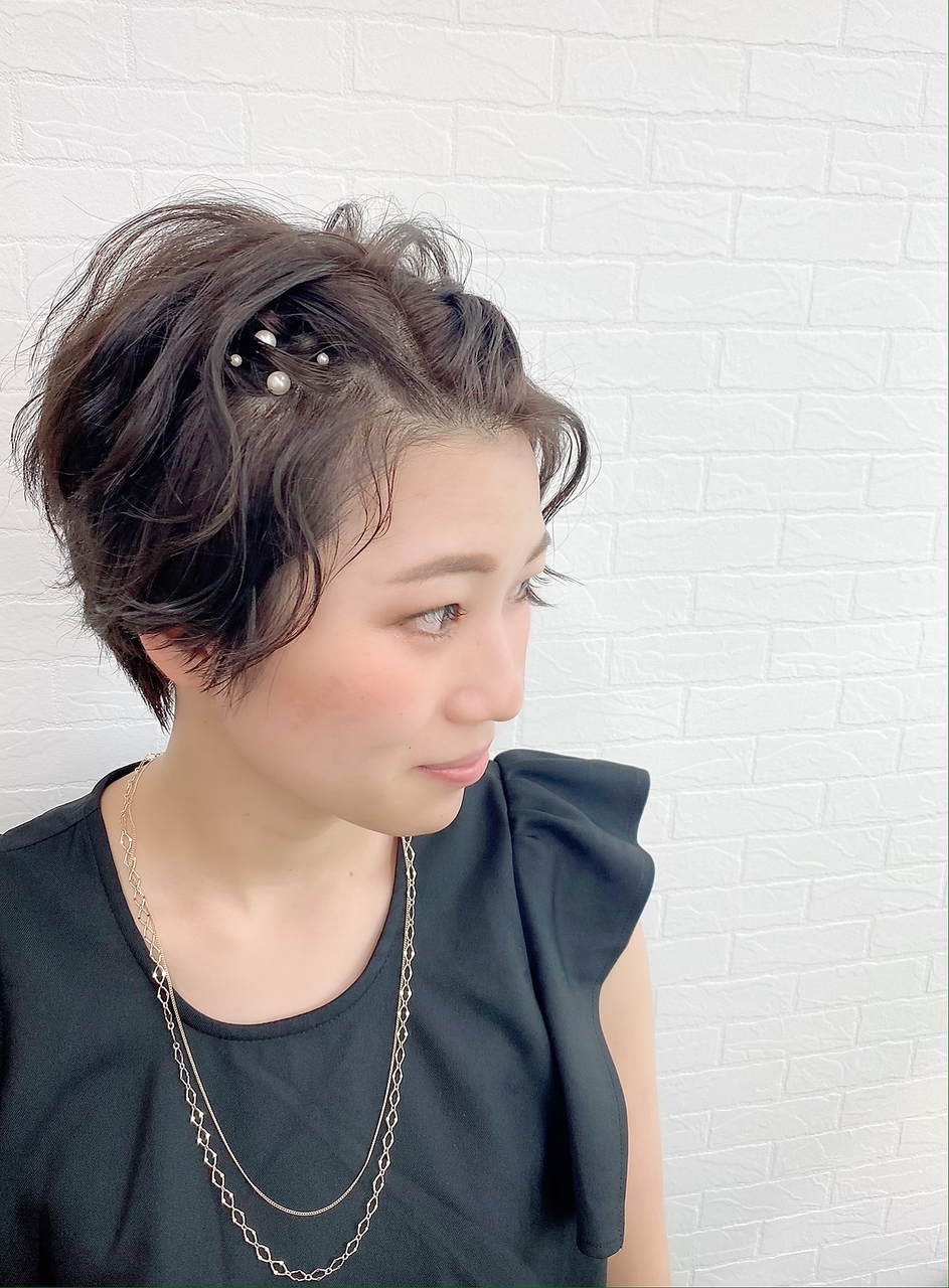 ハンサムショートさんのショートアレンジ♪大人可愛いアレンジ