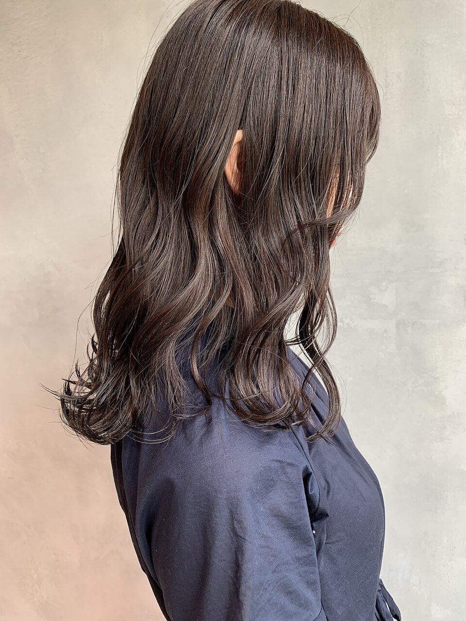 [kichi.] モカグレージュ×ウェーブセミディ