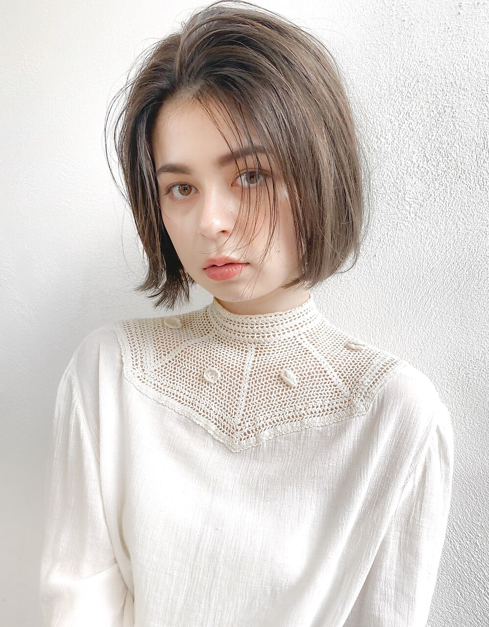 《高松快》アゴラインボブ×スモーキーグレージュ