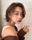 大人可愛い20代30代40代小顔ウルフレイヤーボブ丸みボブ