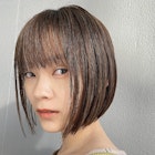 大人かわいい前下がりナチュラルボブ.ことりベージュ