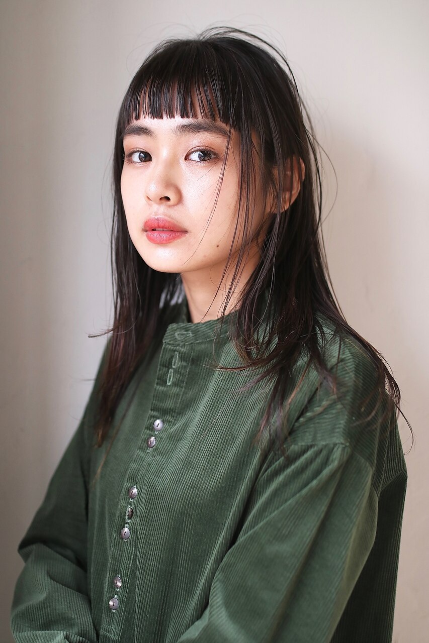 OM's × 短め前髪の大人かわいい黒髪ロング（髪質改善）