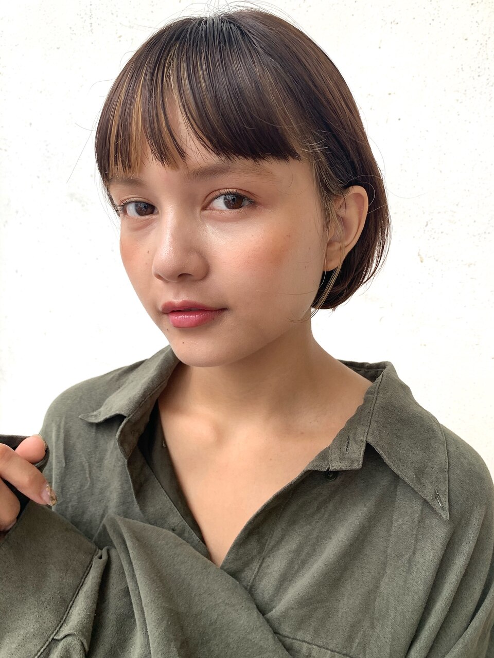 【福島泰】大人かわいいマチルダボブとココアブラウンカラー