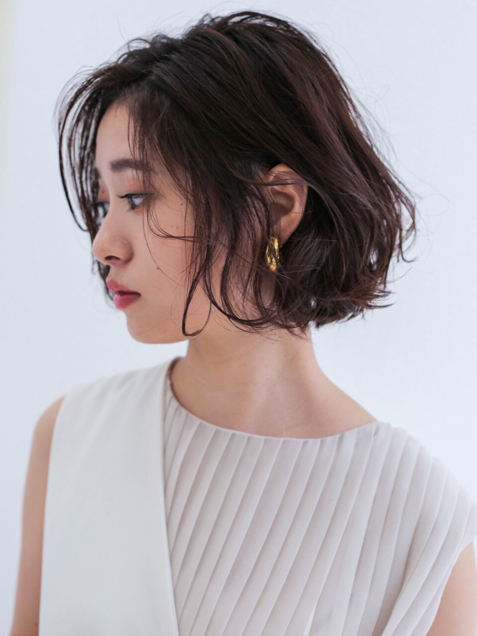 無造作フリンジウェーブボブイメチェン×大人かわいい