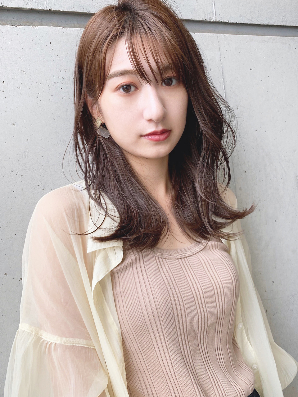 大人ガーリーシースルーことりベージュカラー【riko立野】