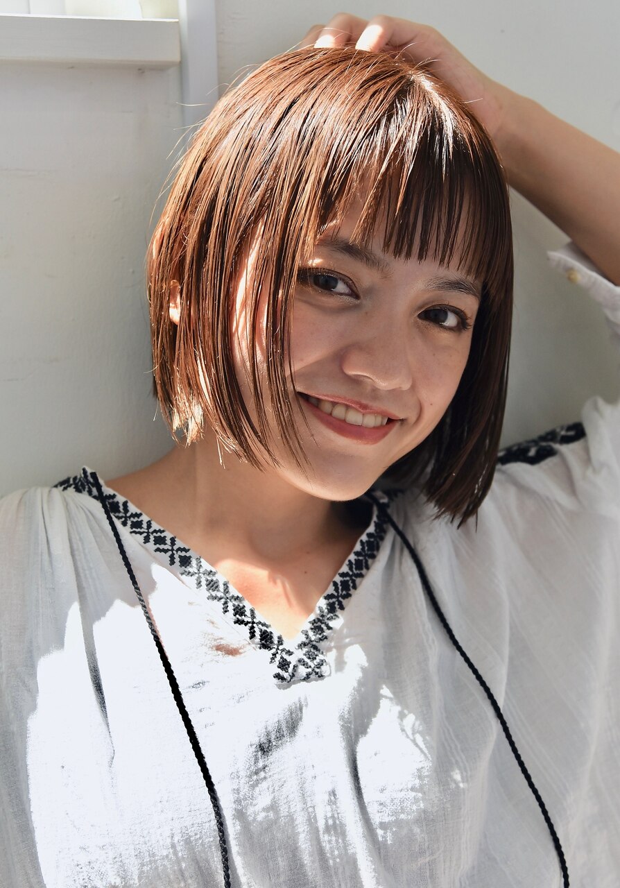 【juno】ストレートミニボブ★ミルクティーベージュ