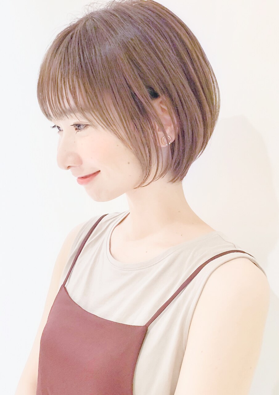 『rue京都』大人可愛い丸みショートボブ