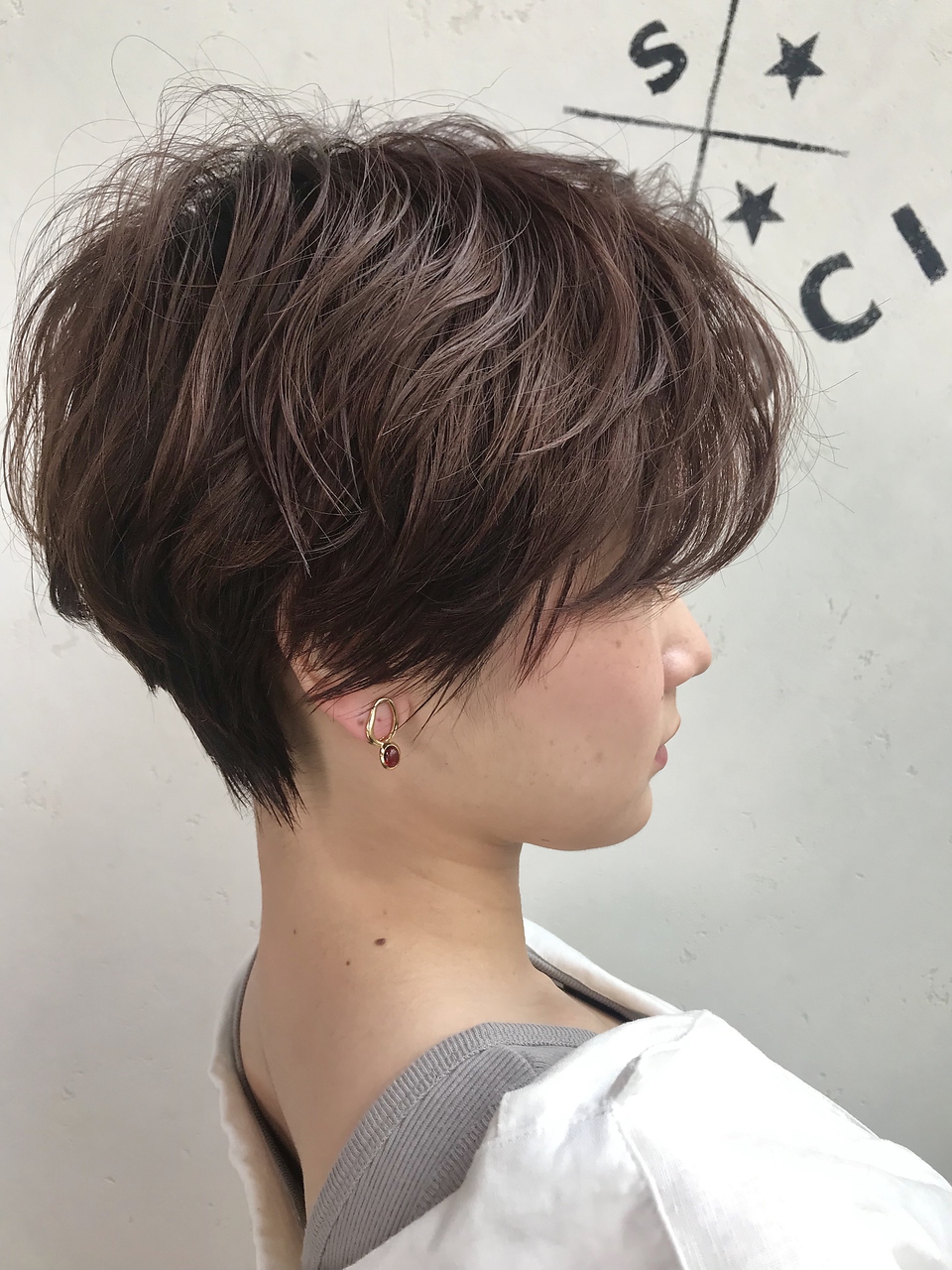 ハンサムショート×ラベージュ