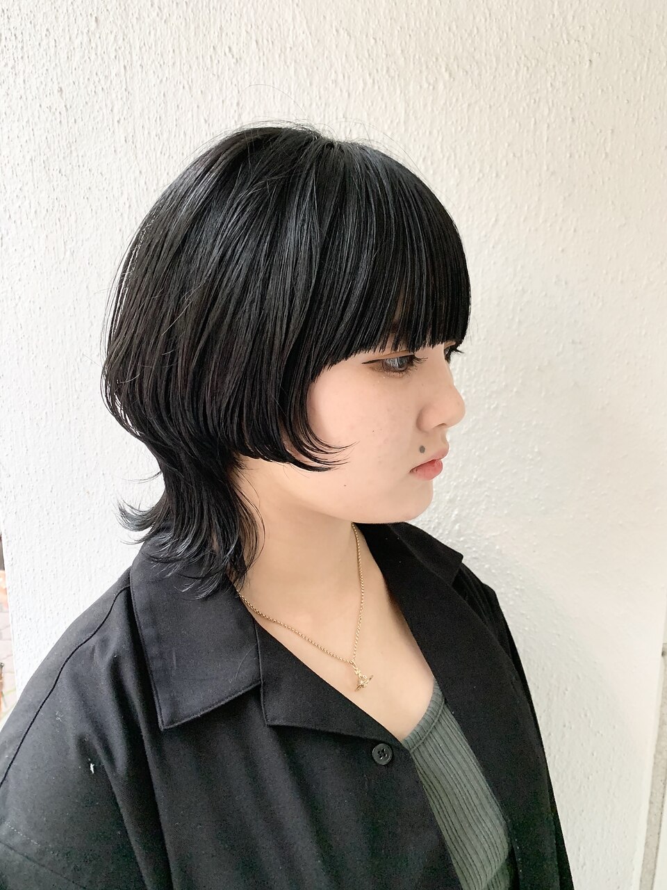 大人かわいい☆小顔見せ♪ひし形マッシュウルフ