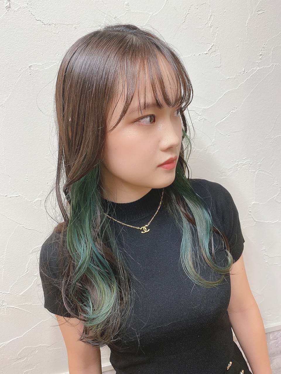 インナーカラーグリーン