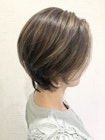大人かわいいマッシュショートカーキグレージュボブ【稲毛】