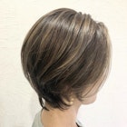 大人かわいいマッシュショートカーキグレージュボブ【稲毛】