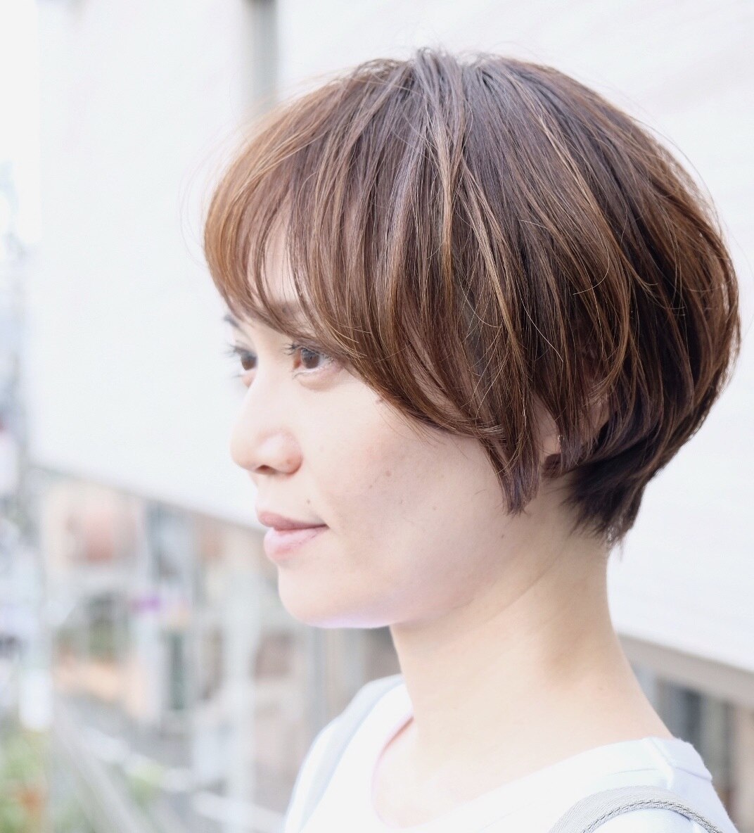 40代の大人のフェミニンショートボブ/自由が丘の美容室ワタイ