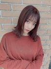 【salon de MiLK 原宿】外ハネミディアム×ピンクオレンジ