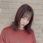 【salon de MiLK 原宿】外ハネミディアム×ピンクオレンジ