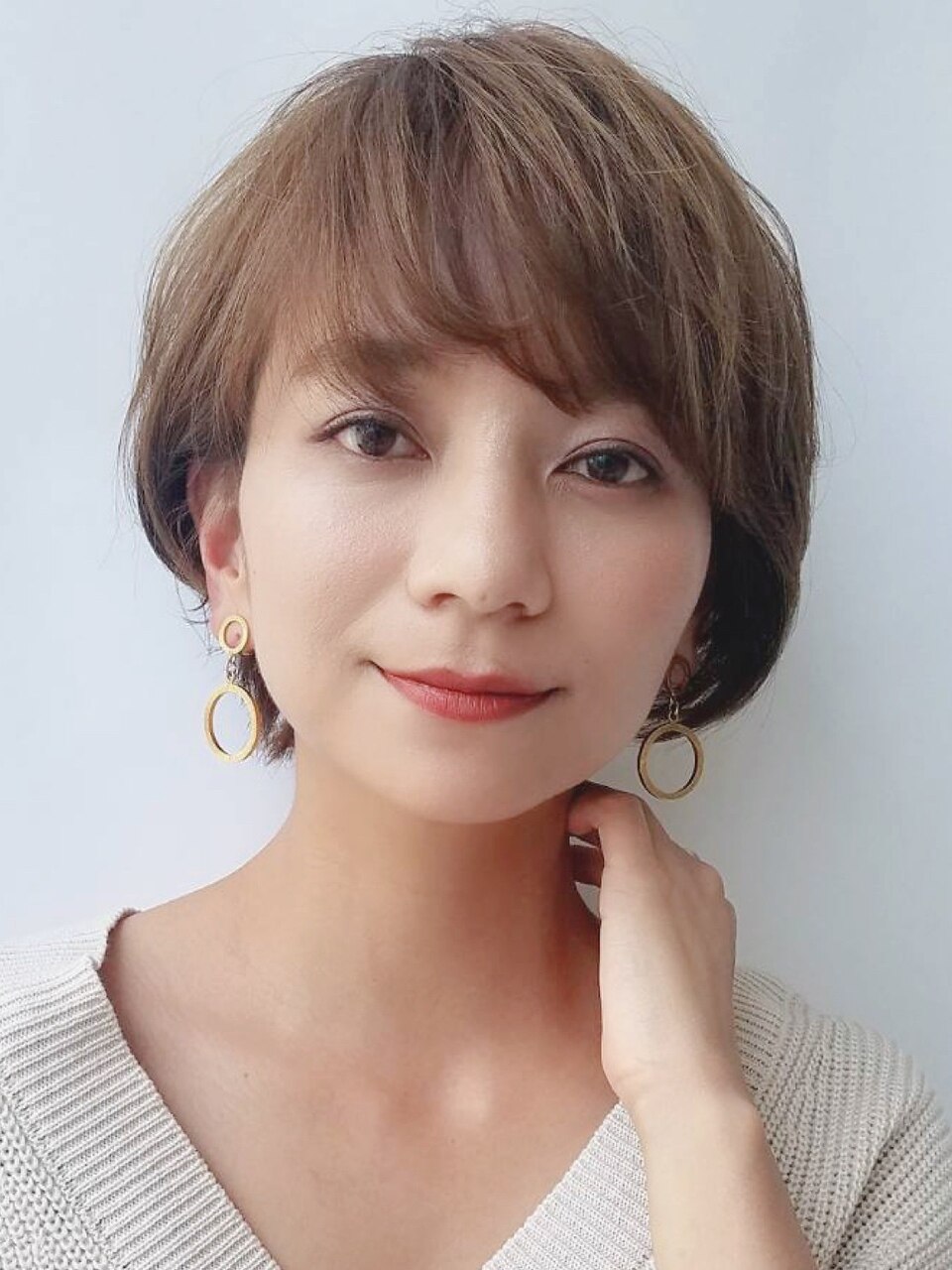 シンプルショートボブ/Salon銀座　岡野恵美子