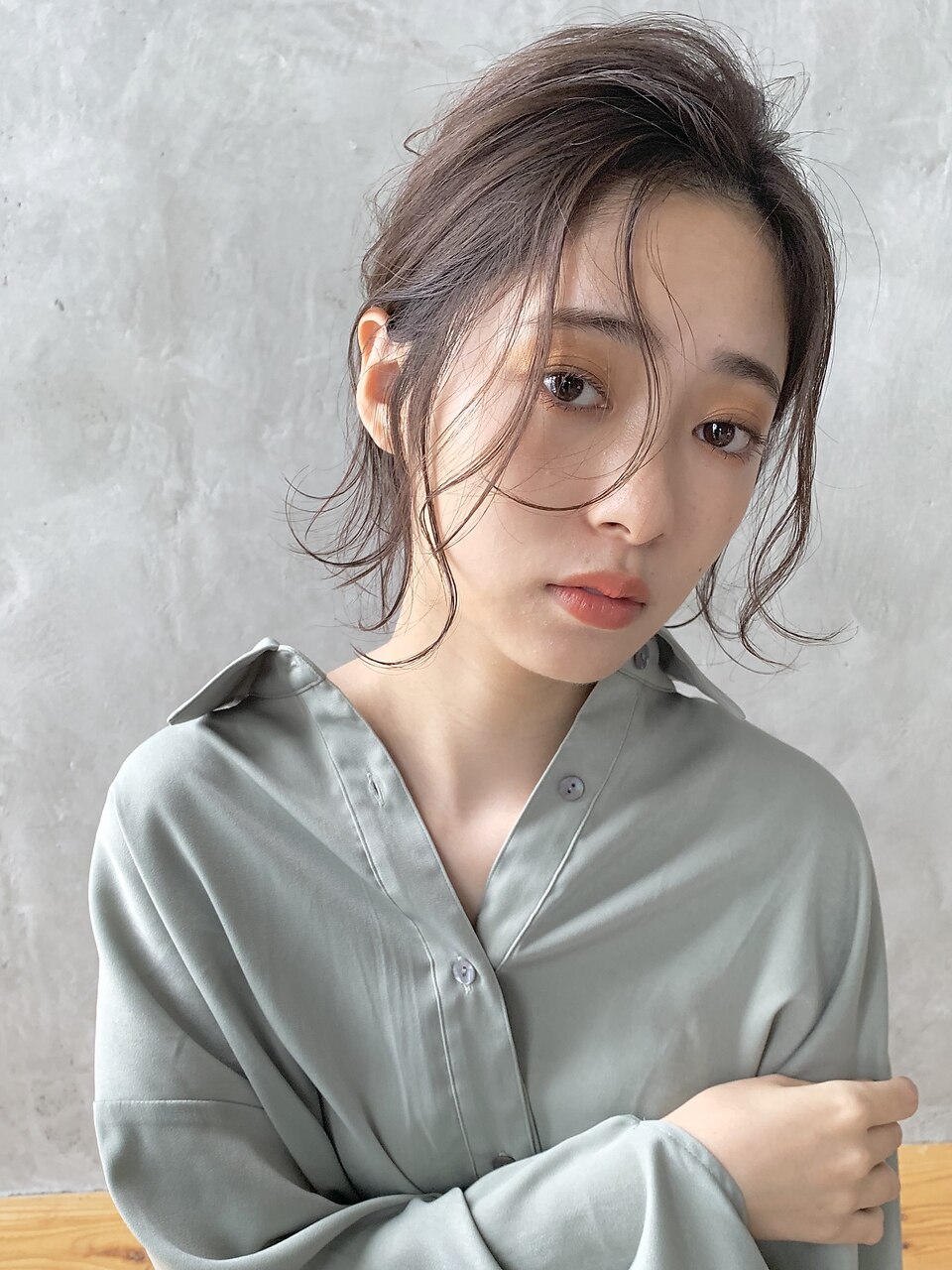 【梅田】おくれ毛で柔らかさと抜け感のある大人Bobアレンジ。