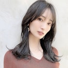 【韓国美人百花OLヘア】シースルーバング透明感カラー