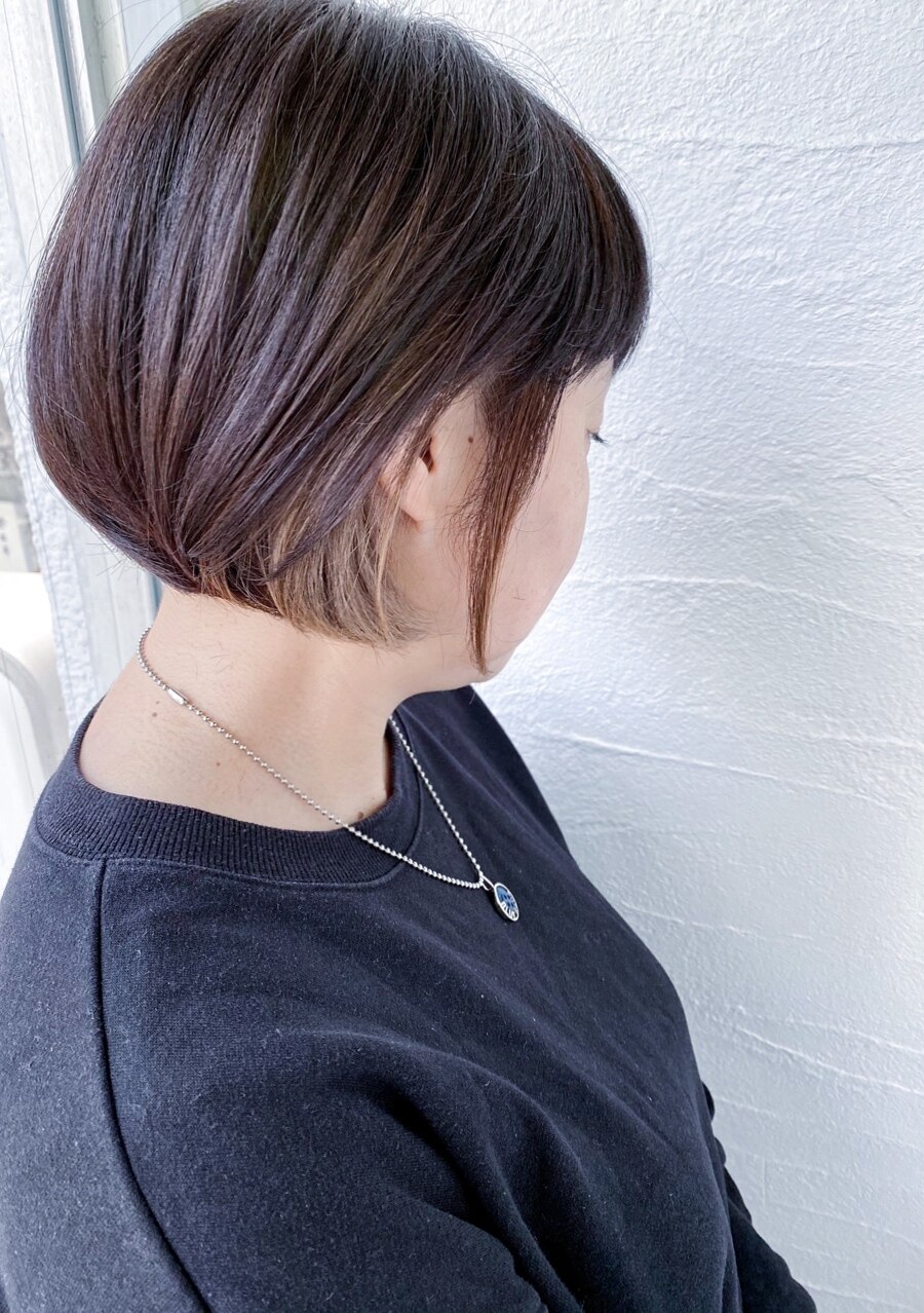 インナーカラーがオシャレ♪秋冬オススメ ミニボブby柴立吉之助