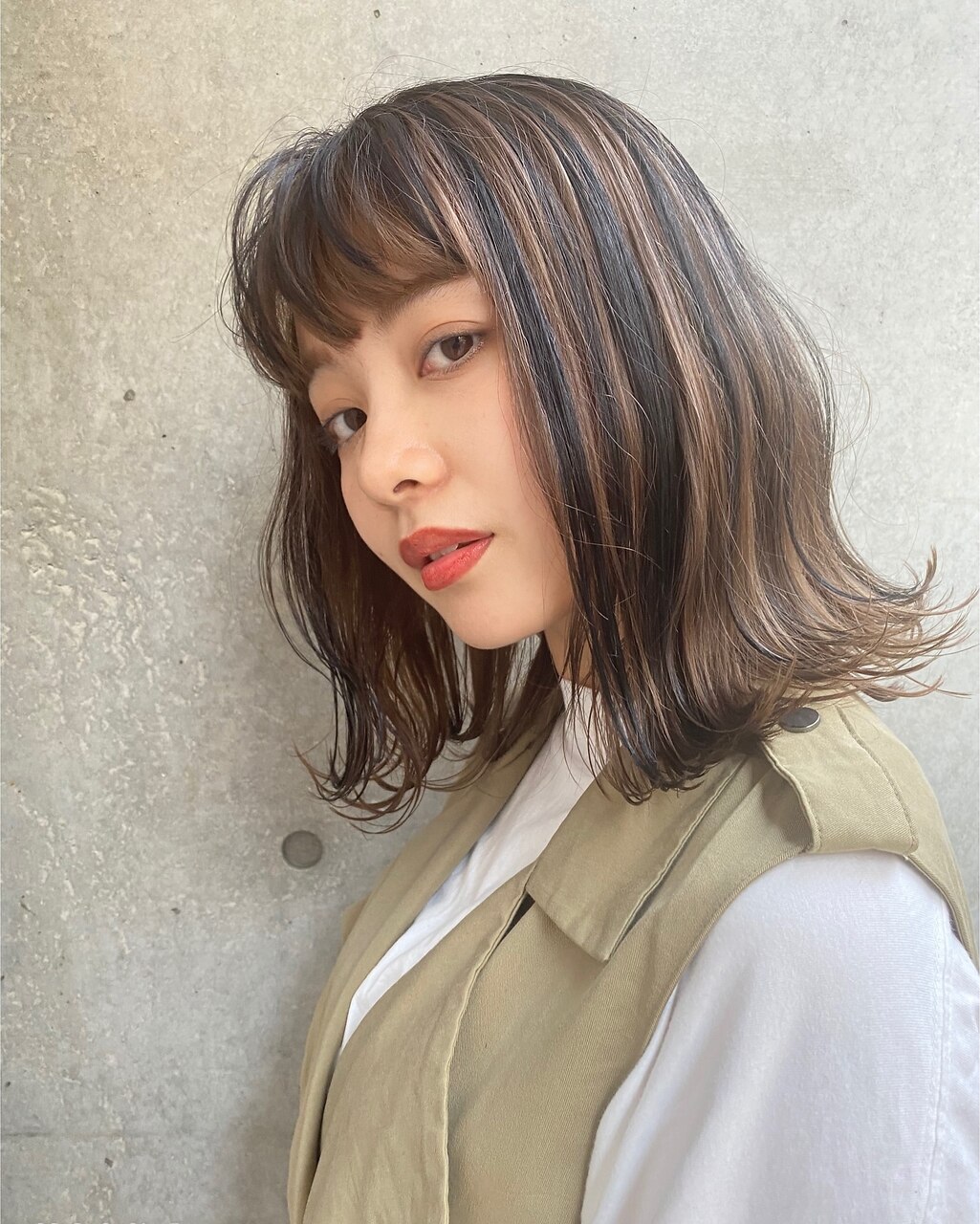 【心斎橋/あきら】ブリーチオンカラー アンブレラカラーボブ