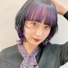 【早瀬忍 梅田中津】マッシュウルフ×インナーパープルカラー