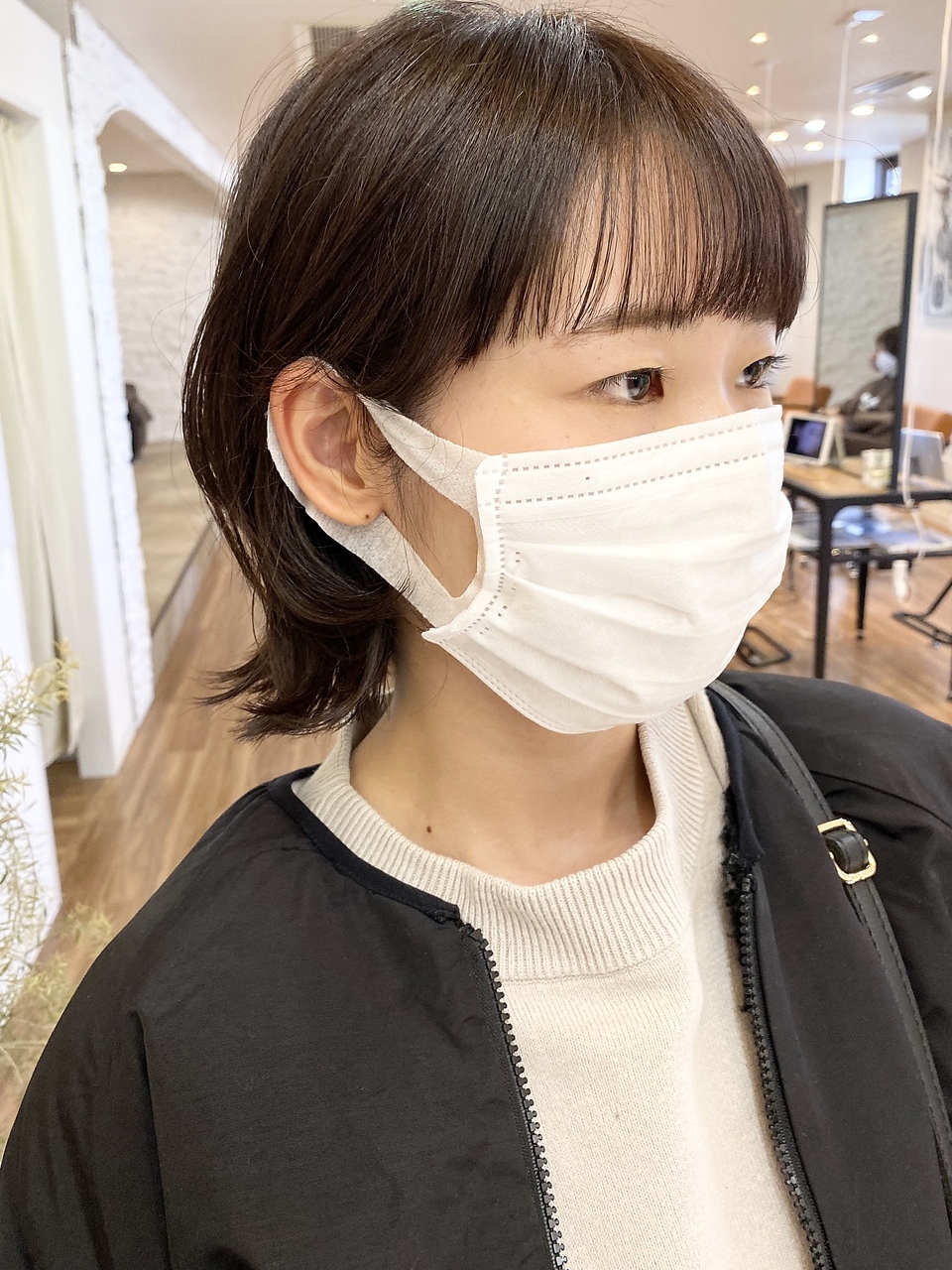 #耳かけショートウルフ#ワイドバング　お気に入りはこちらです→