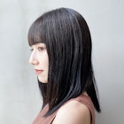 ストレートスタイル_オリーブカラーハイライトカラー_37787