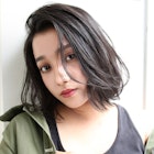 【ROSE/鳳】外ハネミディアム /オリーブカラー/ボブ