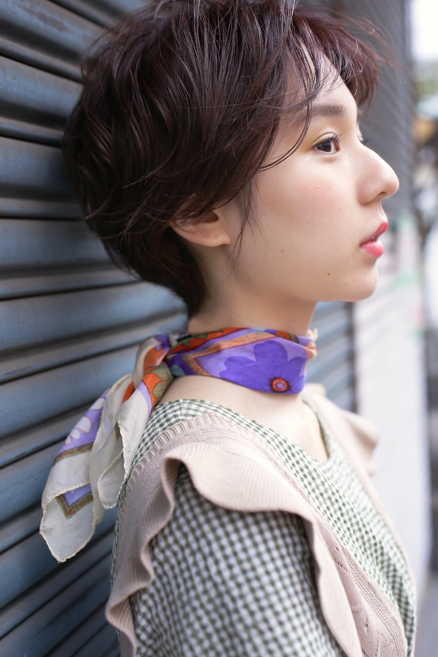 【buZonブゾン】ラフハンサムショート×ラベンダーブラウン