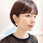 【December】大人かわいい 小顔 ひし形 耳かけ ショートボブ♪