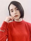 ナチュラルストレート_オリーブカラーハイライトカラー_8112