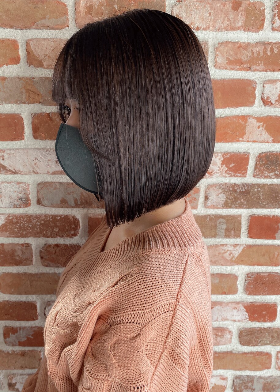 洗練された大人かわいい×小顔前下がりボブ