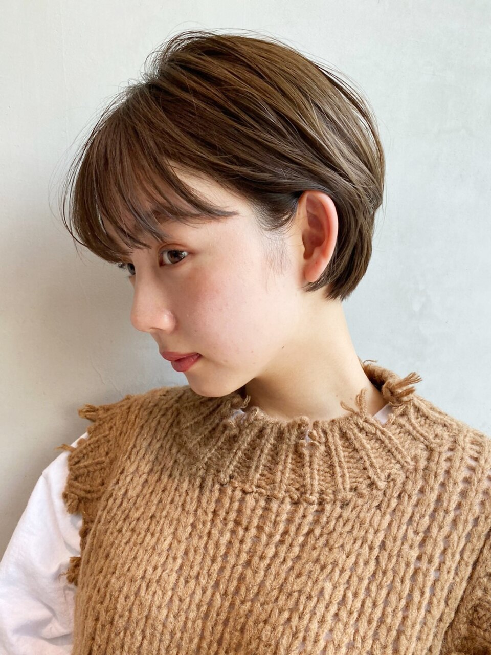 ラフショート_ハイライトカラーセミウェットウェーブ_87004