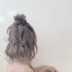 カジュアルアレンジ お団子ハーフアップ