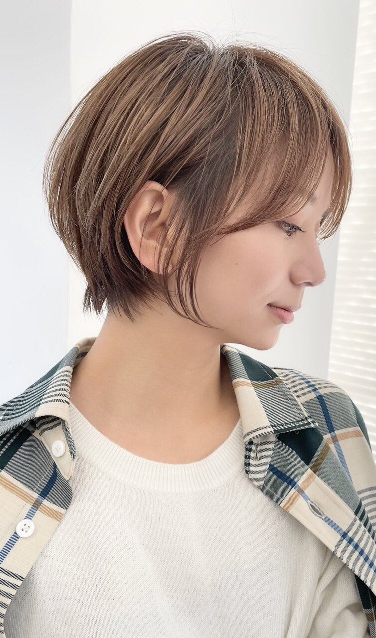耳掛けショート×抜け感くびれヘア【瀧上丈司】