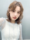 フレンチカジュアルくびレイヤーカーキベージュ美髪_37961