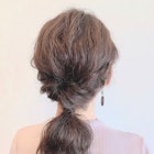 ピンクブラウン×簡単アレンジ