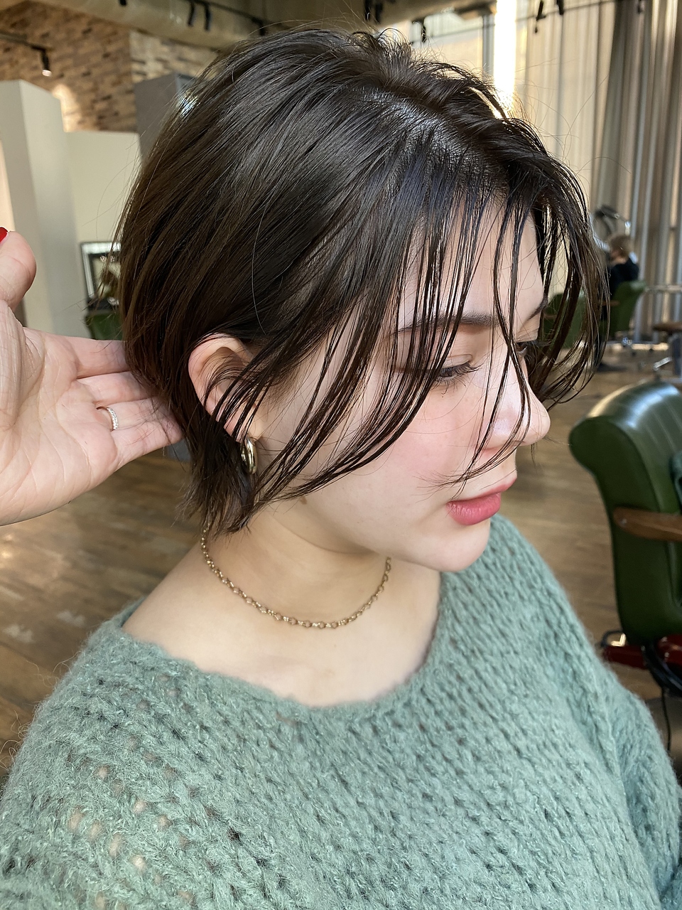 LIPPS銀座蓑田朝菜 横顔綺麗小顔スタイリング簡単再現ショート