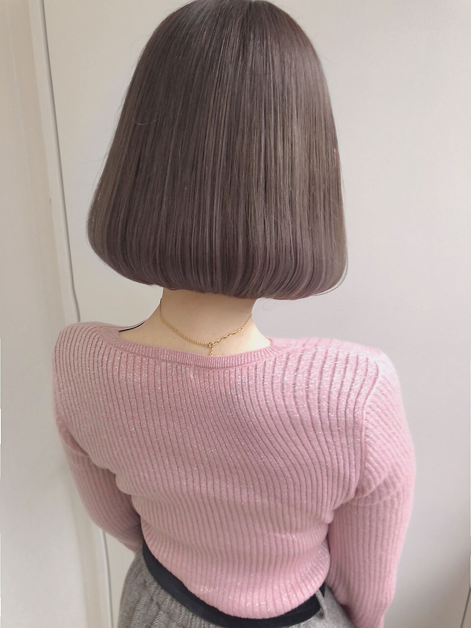 Theo /ピンクアッシュ/ 巻き髪風パーマ/ミディアムボブ