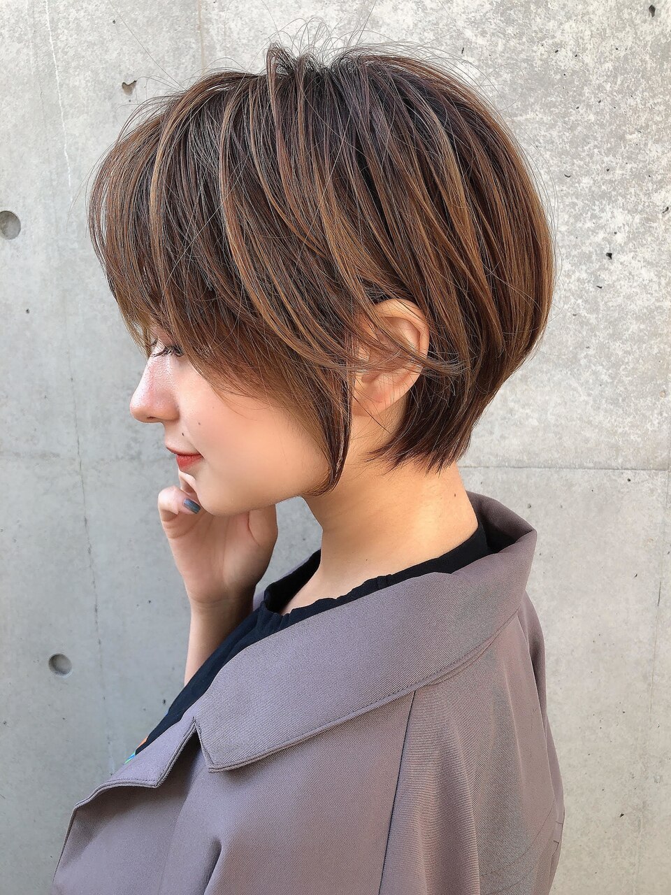 【Le'a　中野】ハイライト　ショート　耳かけ