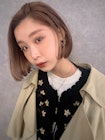 【 ストレートボブ ×  ピンクベージュ 】浅野美紀
