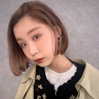 【 ストレートボブ × ピンクベージュ 】浅野美紀