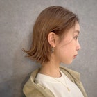 【 ストレートボブ × ピンクベージュ 】浅野美紀